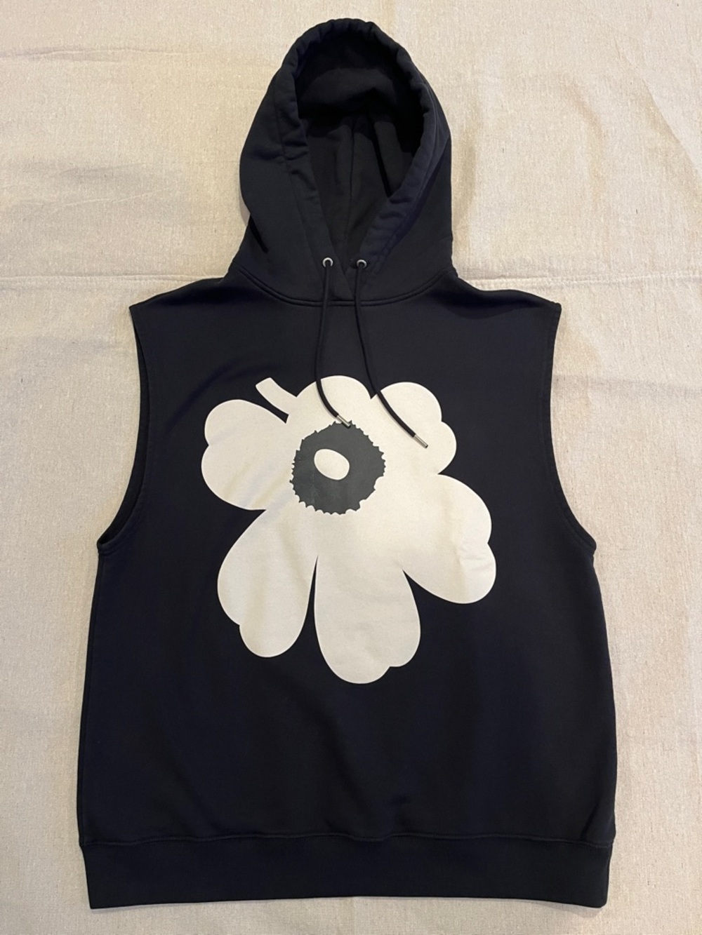 Marimekko Kioski UnikkoPlacement Sleeveless Hoodie - Black /White